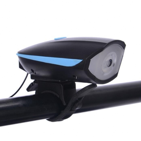 Rechargeable bicycle lamp with horn