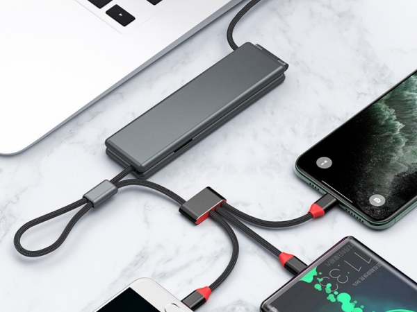 Portable 3-in-1 data & charging line for promotion