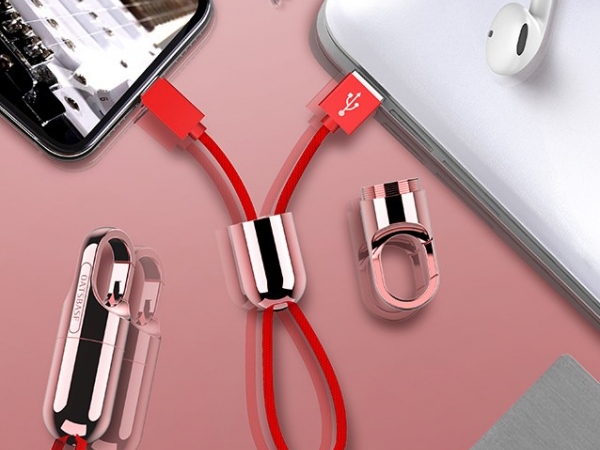 Travel portable mobile phone Keychain data cable charging cable