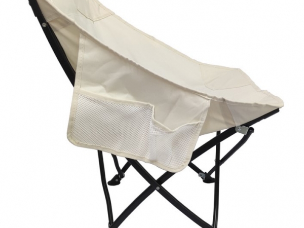 Outdoor portable folding chair with storage