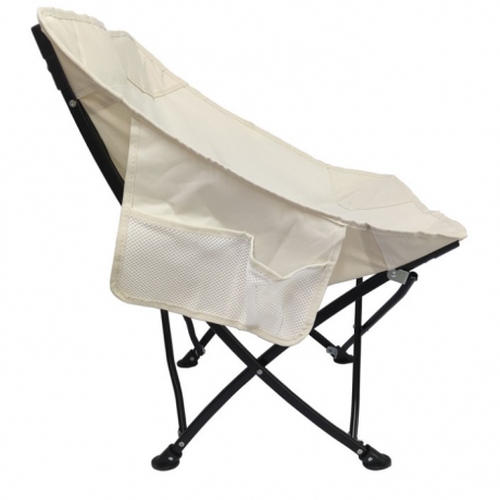 Outdoor portable folding chair with storage