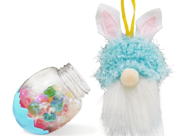 Bunny shape easter egg decorative candy jar (No.CAN-R010)