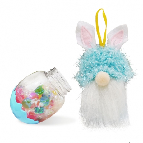 Bunny shape easter egg decorative candy jar (No.CAN-R010)