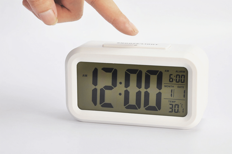 LCD large screen temperature display light controlled large digital electronic clock