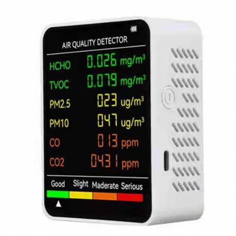PM2.5 PM10 HCHO TVOC CO C02 Air Detector