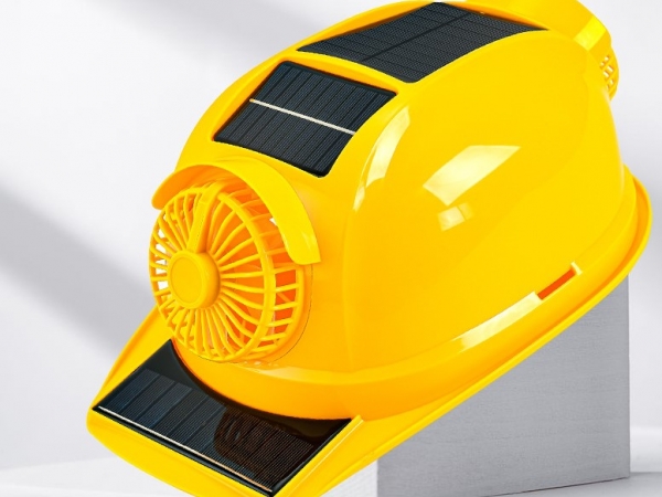 New solar energy direct powered double fan construction helmet safe hat