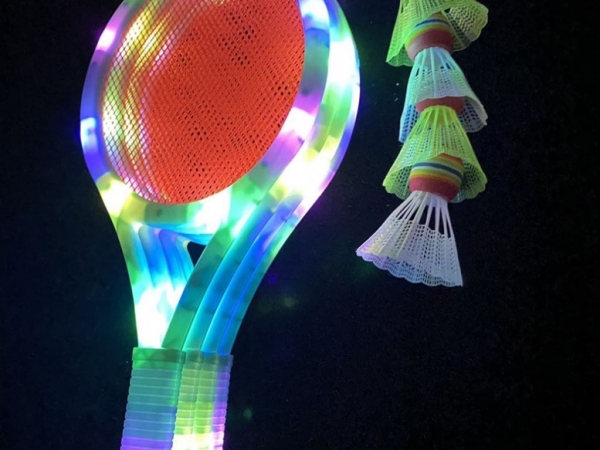 LED light-emitting badminton racket toys non professional light up racket