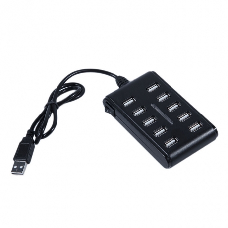 USB power supply 10 ports USB hub with switch button (No.USB-H1002)