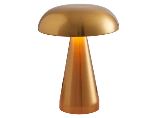 Copper color metal big head mushroom LED desk touch control lamp (No.ML-A25)