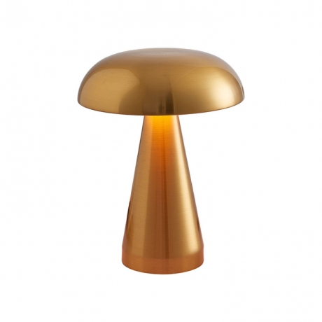 Copper color metal big head mushroom LED desk touch control lamp (No.ML-A25)