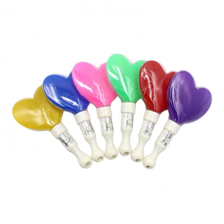 Hand held colorful LED light up concert cheering heart shape waving stick (No.FSP-A11)