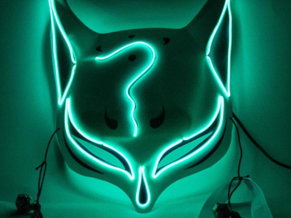 LED light flashing fox mask