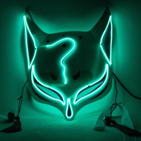LED light flashing fox mask