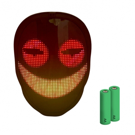 Full screen LED display AA battery powered party light mask for night club (No.M-A017)