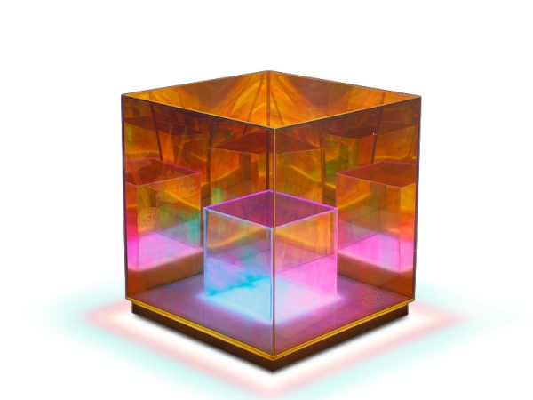 LED multiple color mirror reflect effect room decorative cube light (No.GFE-CU015)