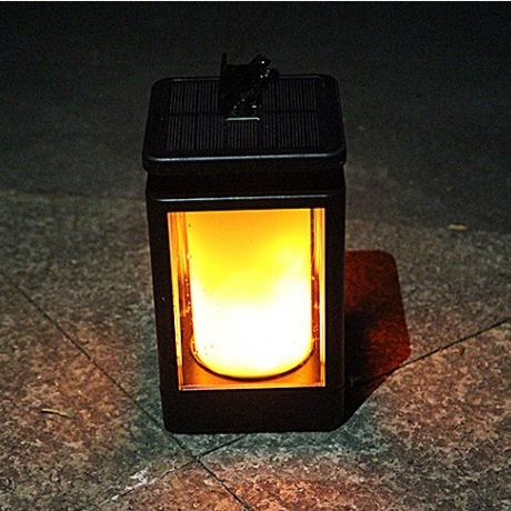 Solar flame lantern for camping