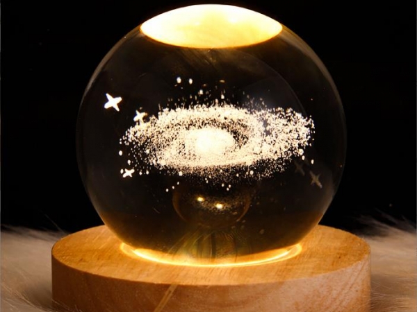 luminous led light up crystal ball night light lamp