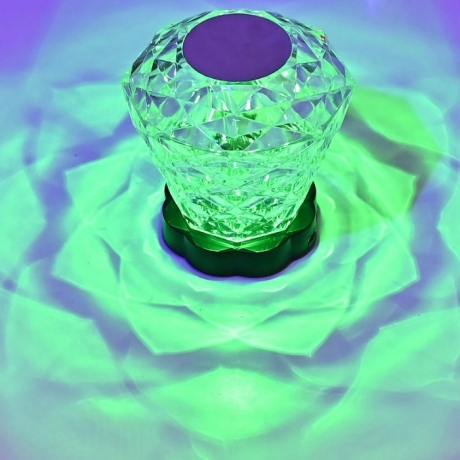 Crystal diamond rose projection table lamp