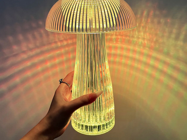 Touch controlled crystal mushroom table lamp decorative atmosphere lamp bedside night lamp