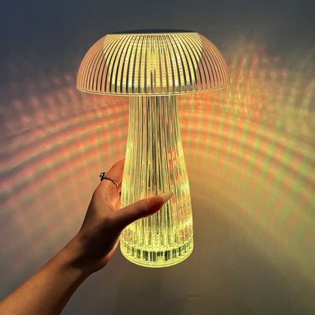 Touch controlled crystal mushroom table lamp decorative atmosphere lamp bedside night lamp