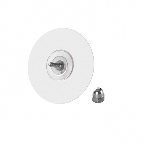 Circle round shape 5mm screw self-adhesive shelf hanging hook (No.HCK-YM5065)