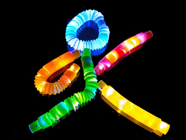 Multiple colors plastic material party light up soft elastic tube (No.B-S2919)