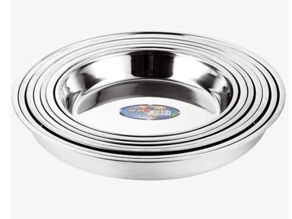 Camping Party use Stainless Steel food Plate Set of 5pcs