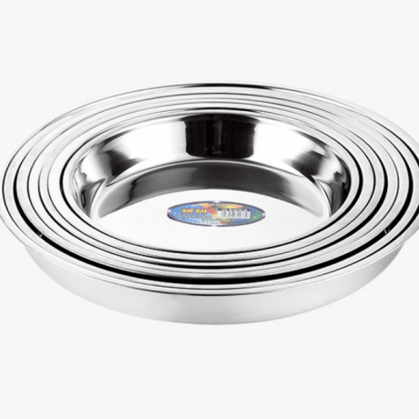 Camping Party use Stainless Steel food Plate Set of 5pcs