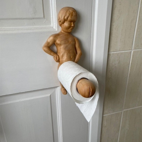 Toilet Paper Holder Toilet Roll Holder Wood Funny Toilet Paper Holder Creative