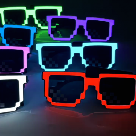 Solid colored glowing glasses soft pure light whole body for high-end makeup party
