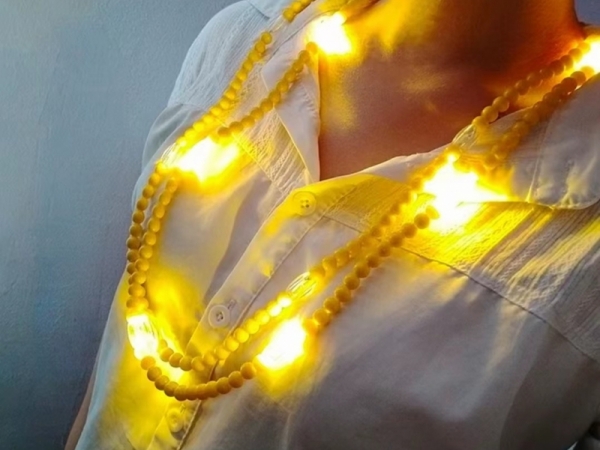LED luminous light up beads necklace for party decoration